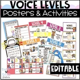 Editable Voice Level Management Posters and Activities