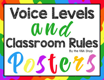 Classroom Decor, Voice Level Poster Classroom Policies Poster