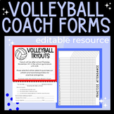 Editable Volleyball Forms for Coaching