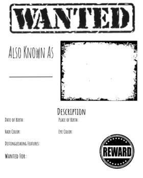 Editable: Wanted Poster Freebie by Teaching with Happy Feet | TpT