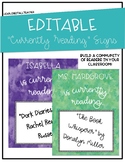 Editable Watercolor "Currently Reading" Signs