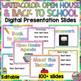 Watercolor Pastel Rainbow Back to School Night Open House 