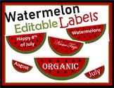 Editable Watermelon Summer Labels for you Classroom and Home!