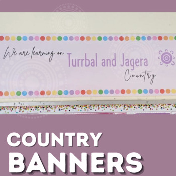 Preview of Editable We are learning on ____ Country Banners [First Nations Australia]