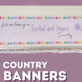 Editable We are learning on ____ Country Banners [First Na