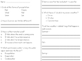 Editable Weather Assessment for 2nd Grade