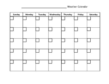 Editable Weather Calendar by TeachinginTiaras | Teachers Pay Teachers