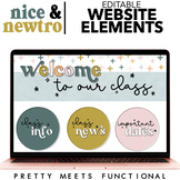 Editable Website Button and Banner Templates for Class Pag