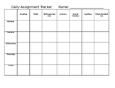 Weekly Assignment Tracker Worksheets & Teaching Resources | TpT