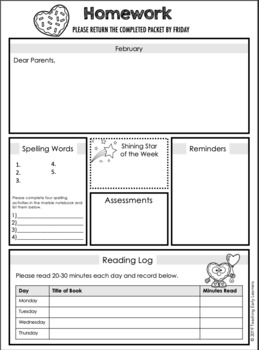 homework sheet template pdf