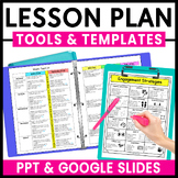Editable Weekly Lesson Plan Template, Digital Teacher Plan