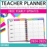 Editable Weekly Lesson Plan Templates 2022-2023 | Teacher Planner Pages & Forms