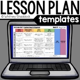 Editable Weekly Lesson Plan Templates Compatible with Google Docs
