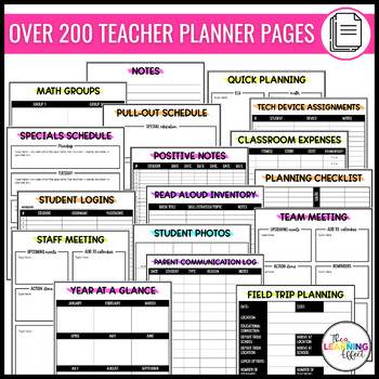 Editable Weekly Lesson Plan Templates | Teacher Planner Pages and Forms