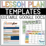 Editable Weekly Lesson Plans Templates Daily Teacher Plann
