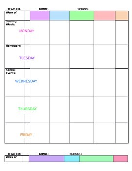 Editable Weekly Plan Book by The Helping Hand | TpT