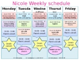 Editable Weekly Schedule