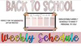 Editable Weekly Schedule Planner