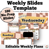Editable Weekly Slides Template | Retro Neutral Morning Me