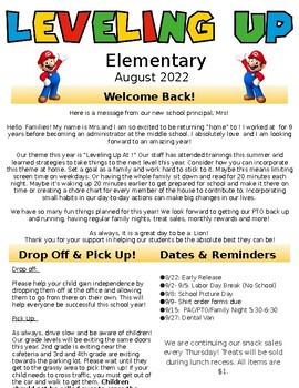 Preview of Editable Weekly parent newsletter