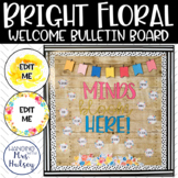 Bright Floral Welcome Bulletin Board