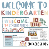 Editable Welcome To Kindergarten Slides - Back to School -
