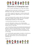 Editable Welcome to Kindergarten Sample Letter
