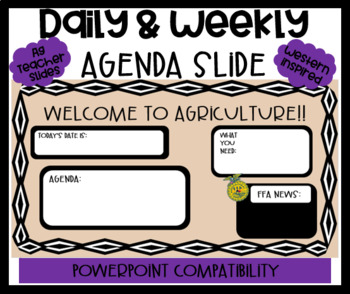 Preview of Editable Western Style Daily Agenda Slides