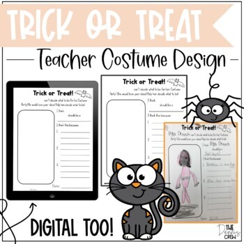 Preview of Editable "What Should My Teacher Be for Halloween?" Costume Writing Activity