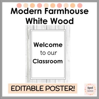 Preview of Editable White Wood Modern Farmhouse Poster 