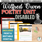 Editable Wilfred Owen Poetry Unit