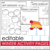 Editable Winter Articulation and Language Pages