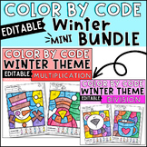 Editable Winter Color By Code Multiplication & Division Wo