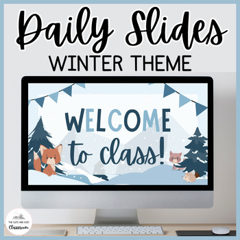 Preview of Editable Winter Daily Slides Template - Google Slides
