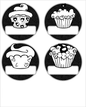 Meet the teacher Wishlist Donation Cupcakes in Spanish & English (Color &  B&W)