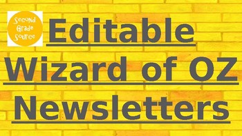 Preview of Editable Wizard of Oz Newsletters