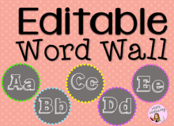 Preview of Editable Word Wall