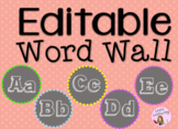 Editable Word Wall