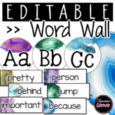 Editable Word Wall- Agate Classroom Decor