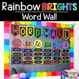 Editable Word Wall- Bright Rainbow Classroom Decor Theme