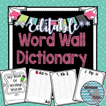 Preview of Editable Word Wall Dictionary