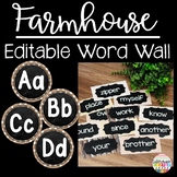 Editable Word Wall- Farmhouse Classroom Decor