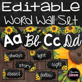 Editable Sight Word Wall Bulletin Board- Farmhouse Classro