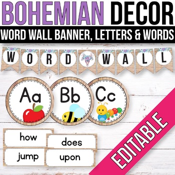 Editable Word Wall Letters Word Wall Words Alphabet Posters Tribal Classroom