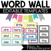 Editable Word Wall Templates | High Frequency Word Wall Cards
