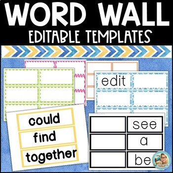 Preview of Editable Word Wall Templates