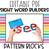 Editable Word Work Pattern Blocks | Sight Word Building | 