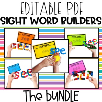 Preview of Editable Word Work BUNDLE | Sight Word Building | Word Work Stations