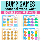 Editable Word Work - Seasonal Bump Games