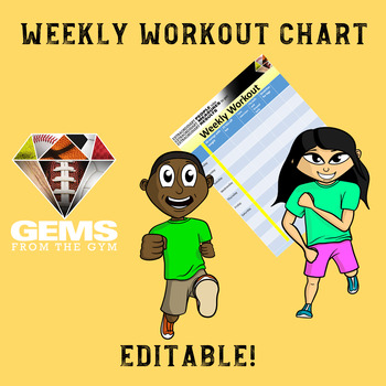 Preview of Editable Workout Chart!